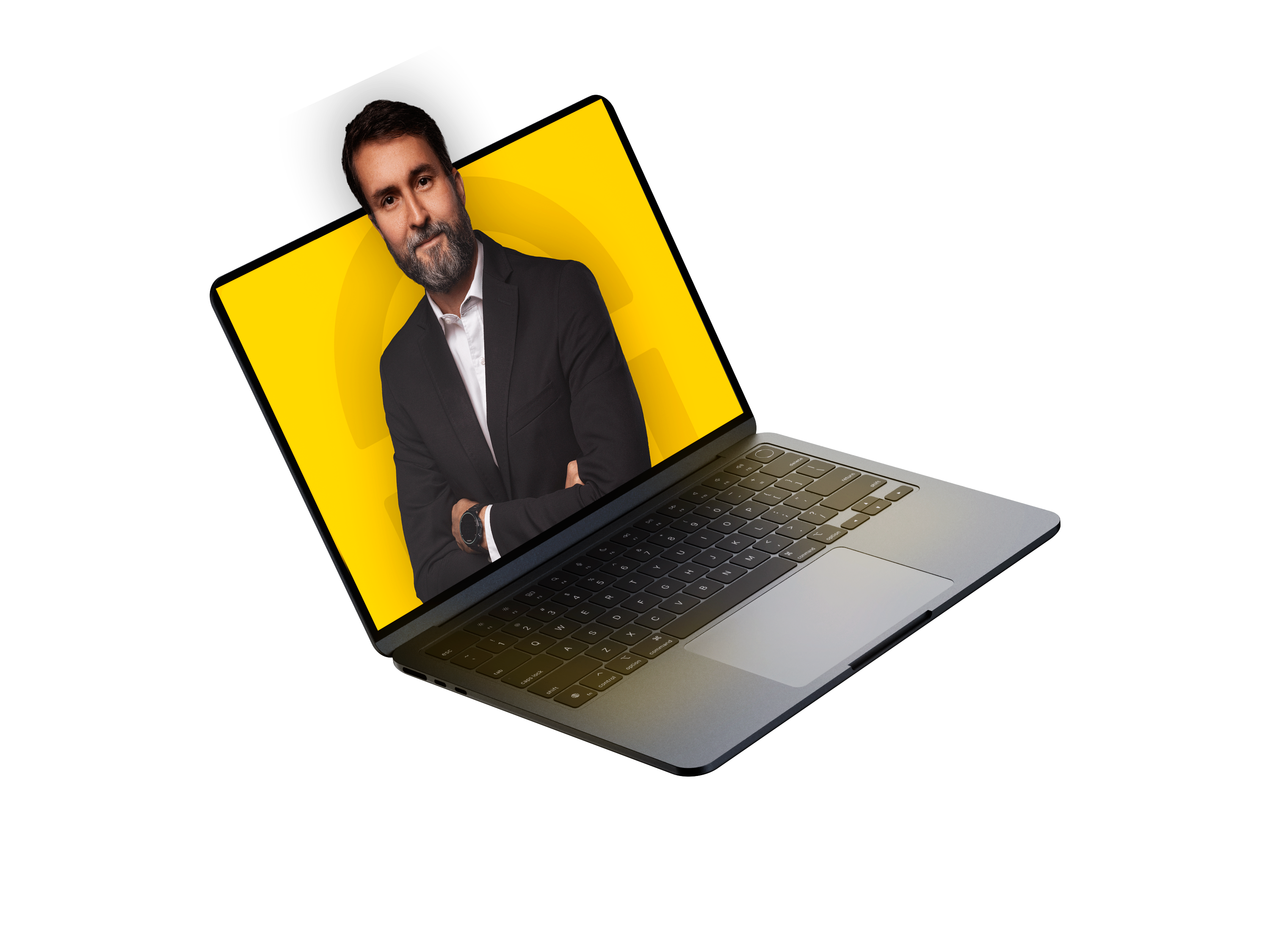 Macbook com Hugo Farias